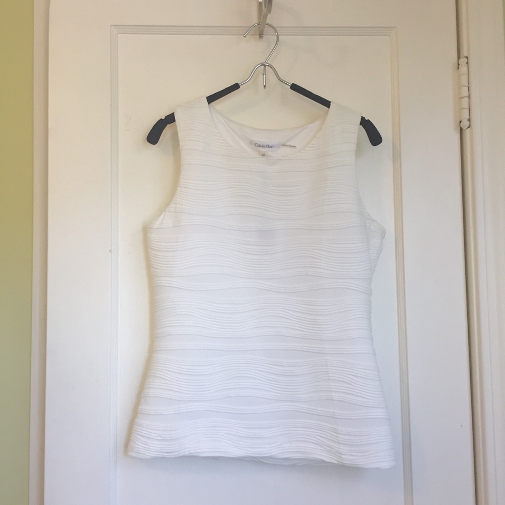 Calvin Klein XS White Textured Camisole